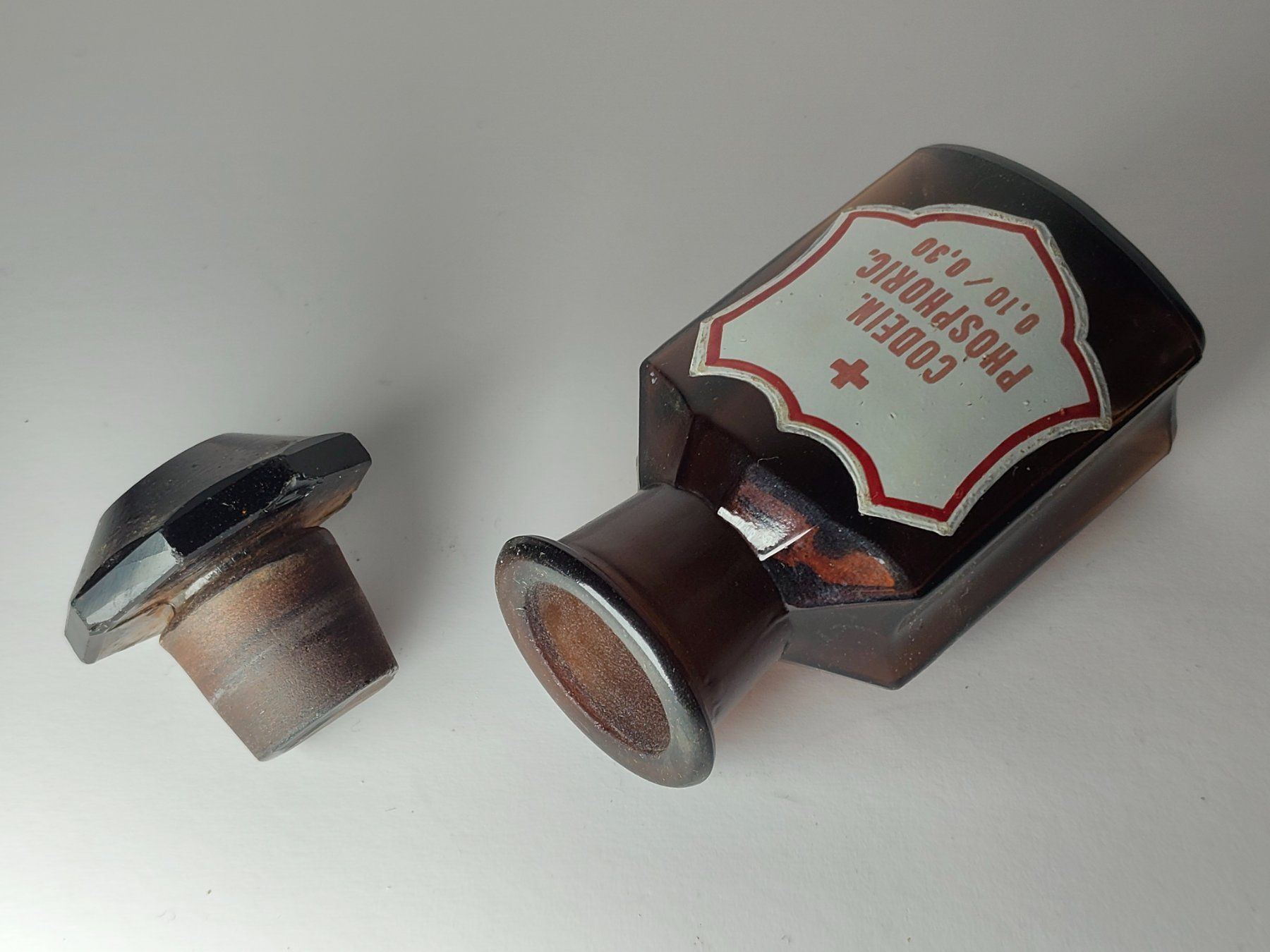 Accessori da laboratorio: Apothekerflasche CODEIN PHOSPHORIC Um 1920 10cm – Usato da Monthey venduto da 19_karen_84 1