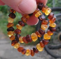 ♥ KUGEL ARMBAND / Baltischer Bernstein ♥