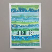 Aquarell Original abstrakt - Selbstliebe - A4 - 21 x 29.5cm