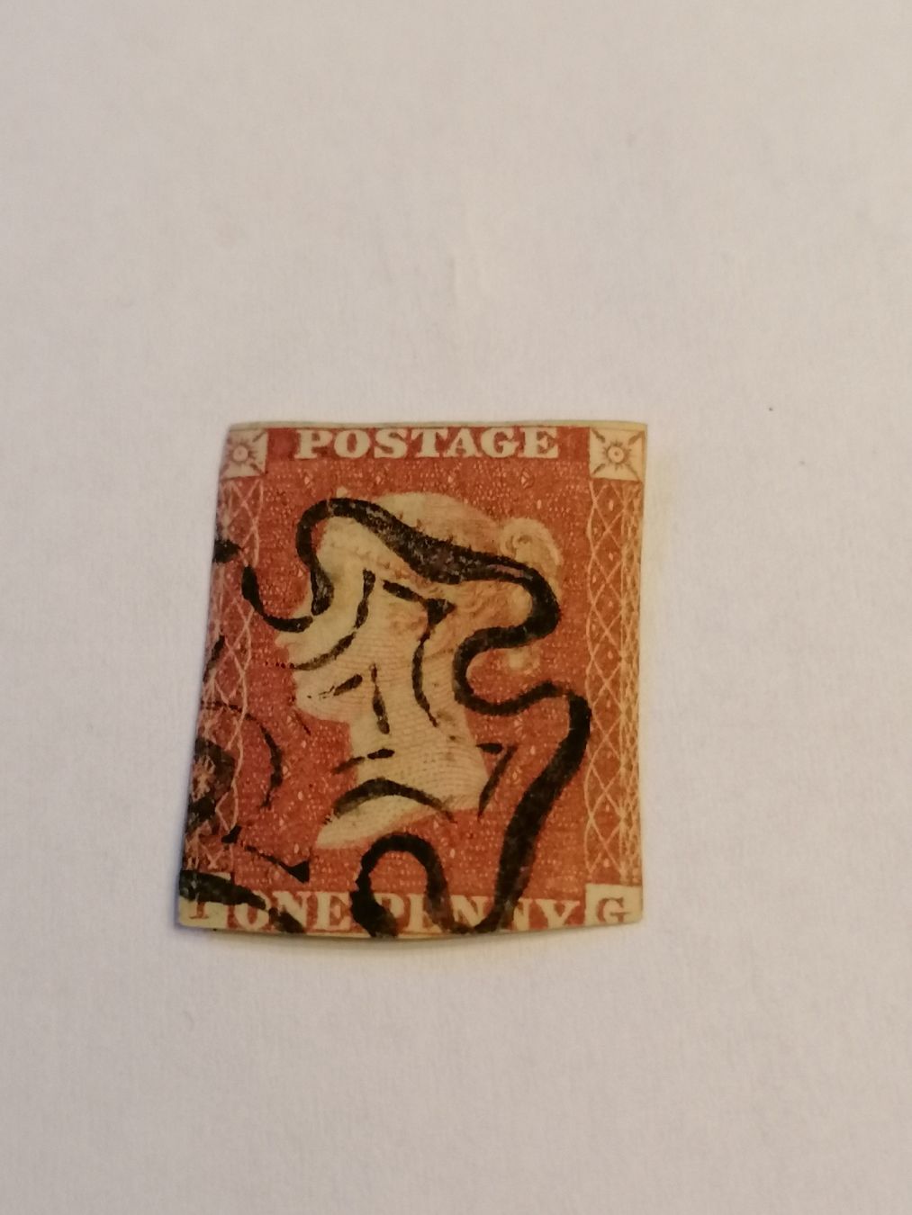 Alle Briefmarken: One Penny red 1841, Platte 10 – Gebraucht aus Happerswil von tschergi