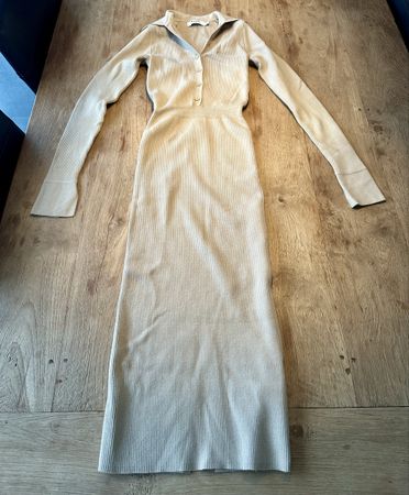 NA-KD Strickkleid beige Grösse XXS