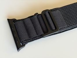 Alpine Loop Band Für Apple Watch Ultra Grösse M 49mm Schwarz