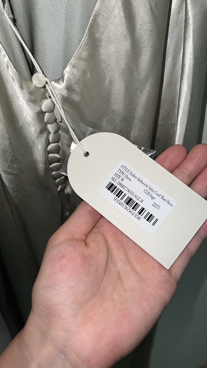 Vestiti: Meshki Satin Cowl Maxidress Sage M  – Nuovo e nell'imballaggio originale da Birmensdorf ZH venduto da gon_ffv6 5