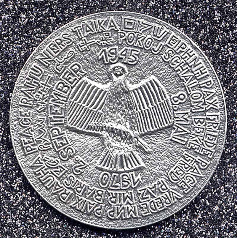 Medaglie: Friedens-Gedenkmedaille Silber "1970" – Usato da Zug venduto da BAMBI51