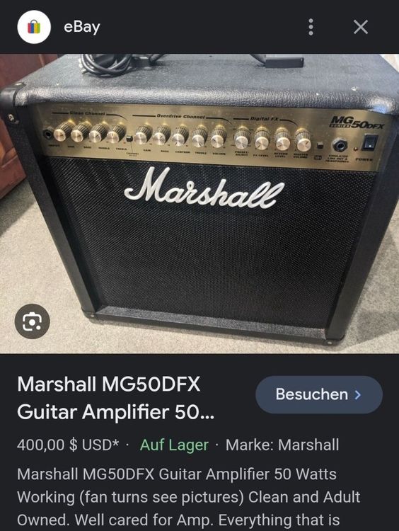 Marshall MG50DFX Guitar Amplifier 50 Watts