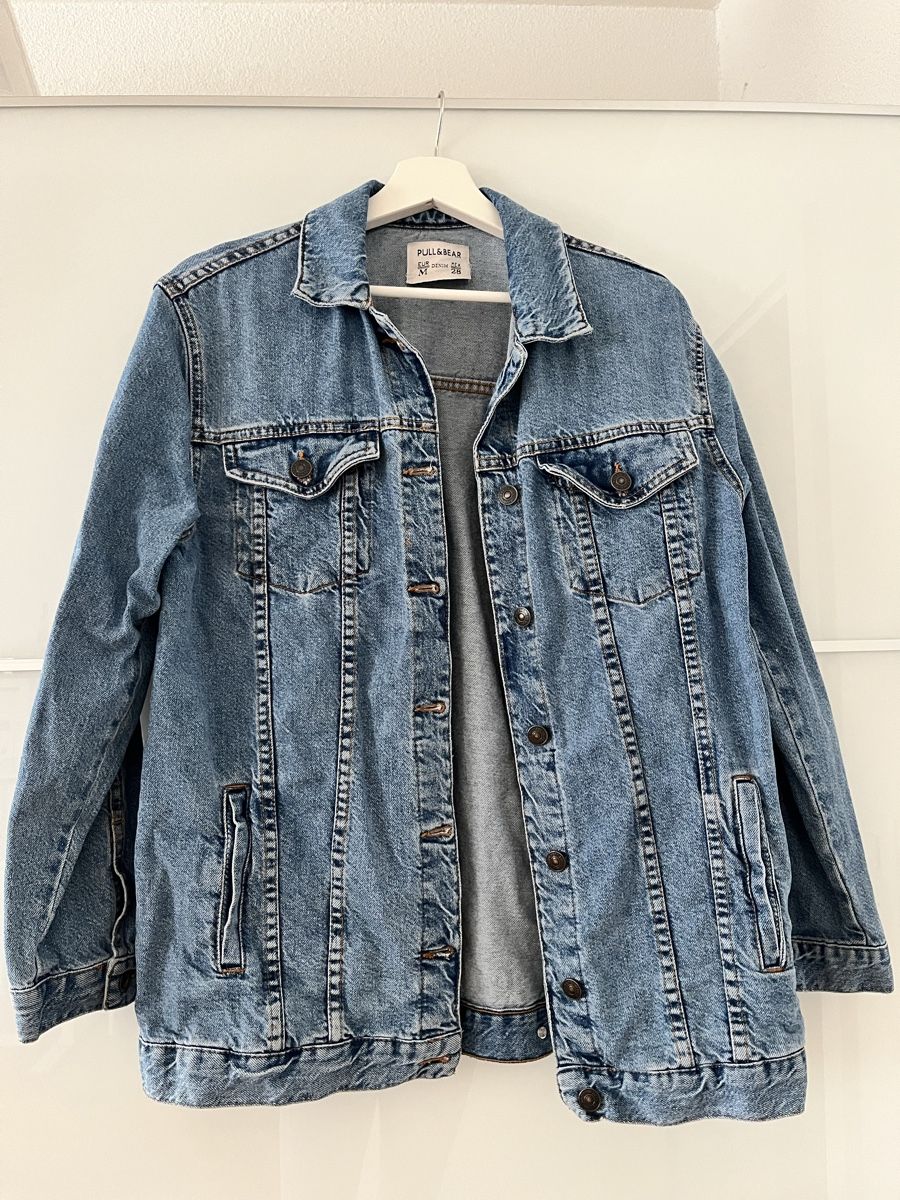 Pull&Bear Giacche: Pull&Bear Jeansjacke Gr. M, hellblau – Usato da Thun venduto da Jolo1406