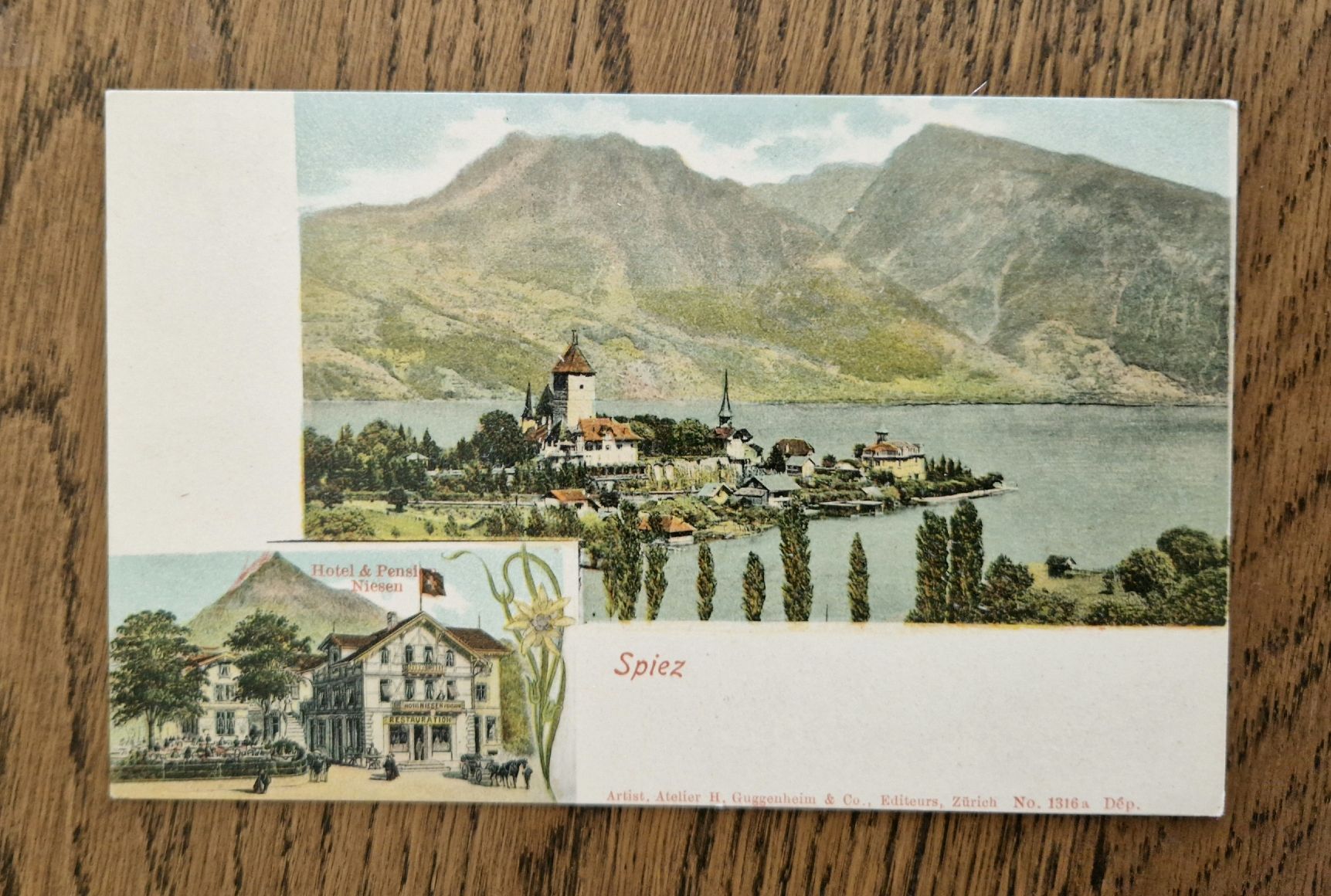 Cartoline postali: Spiez ca. 1900 – Usato da Ebikon venduto da Donar50