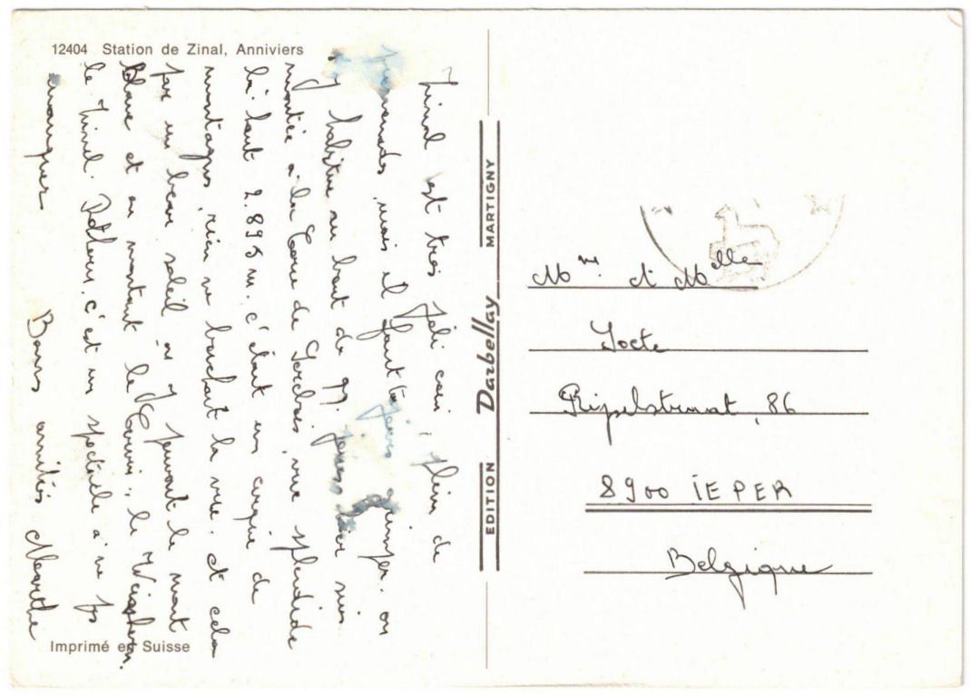 Cartoline postali: Zinal - 4 Bild AK Sorebois – Usato da Binningen venduto da Mountainrider 1