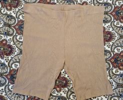 Trendige beige H&M Ripp-Radler-Leggings, Grösse XXL, neu