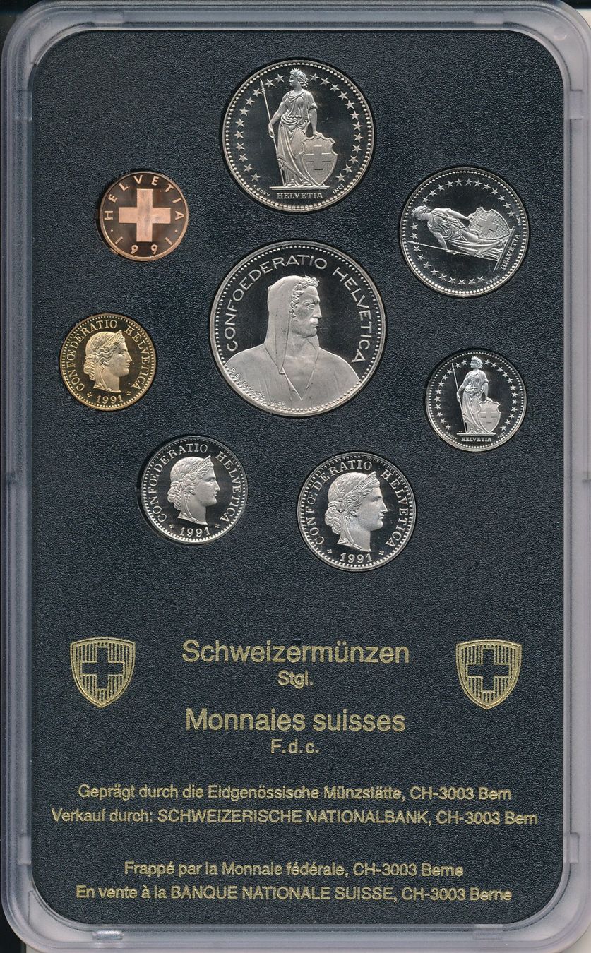 Tutti le monete: Münzsatz 1991 Stempelglanz – Nuovo e nell'imballaggio originale da Obfelden venduto da Octavia61 1