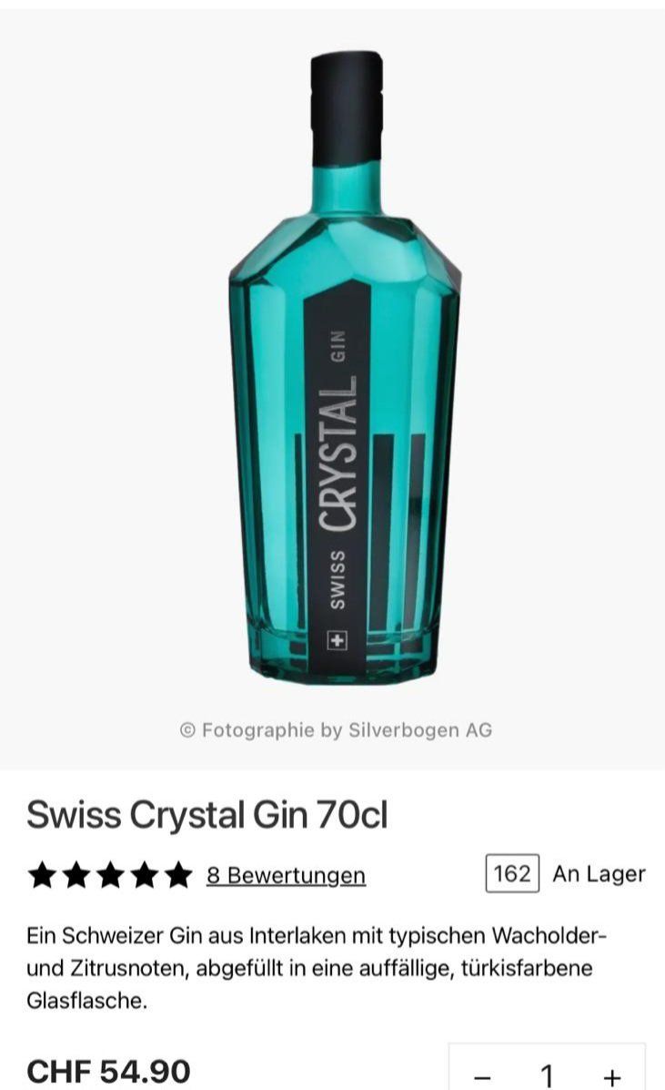 Bevande alcoliche: SWISS CRYSTAL GIN AUS INTERLAKEN – Nuovo (secondo la descrizione) da Schönenwerd venduto da 1952kv 1
