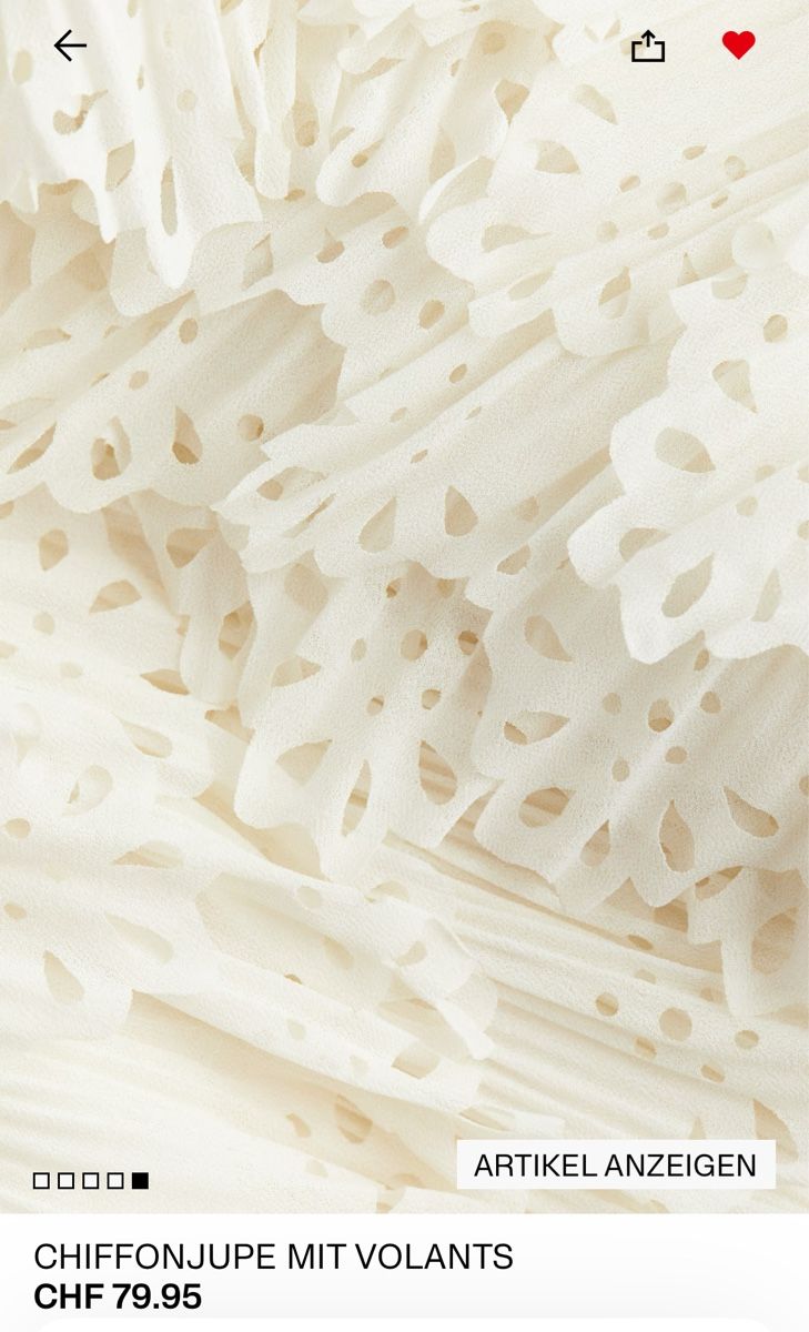 H&M Röcke: Cream Ruffle Skirt - Unique Volant Design, Perfect for – Neu und originalverpackt aus Zürich von BettinaMarie2308 4