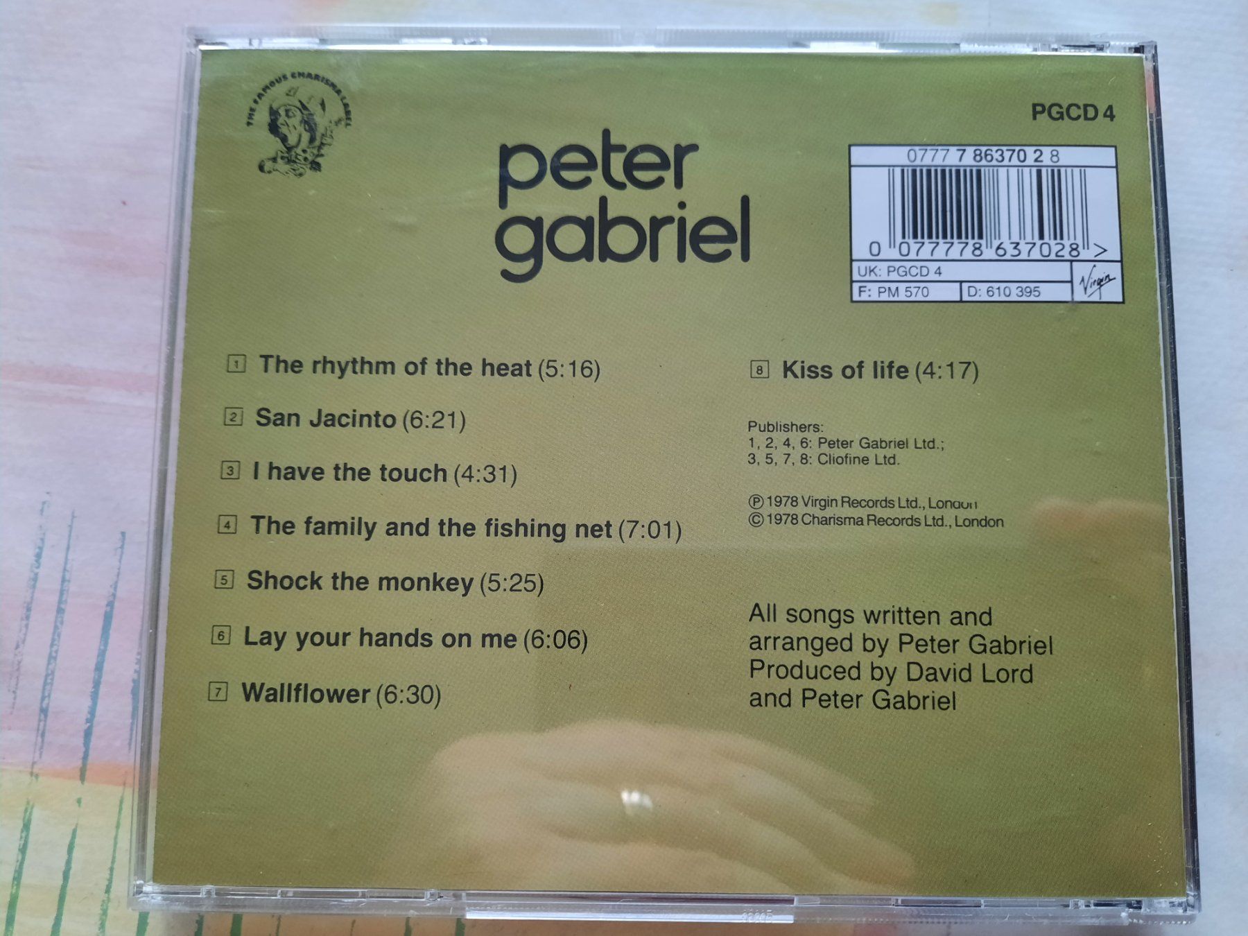 CDs: Cd Peter Gabriel - Peter Gabriel – Gebraucht aus Pully von bro_n52j 1