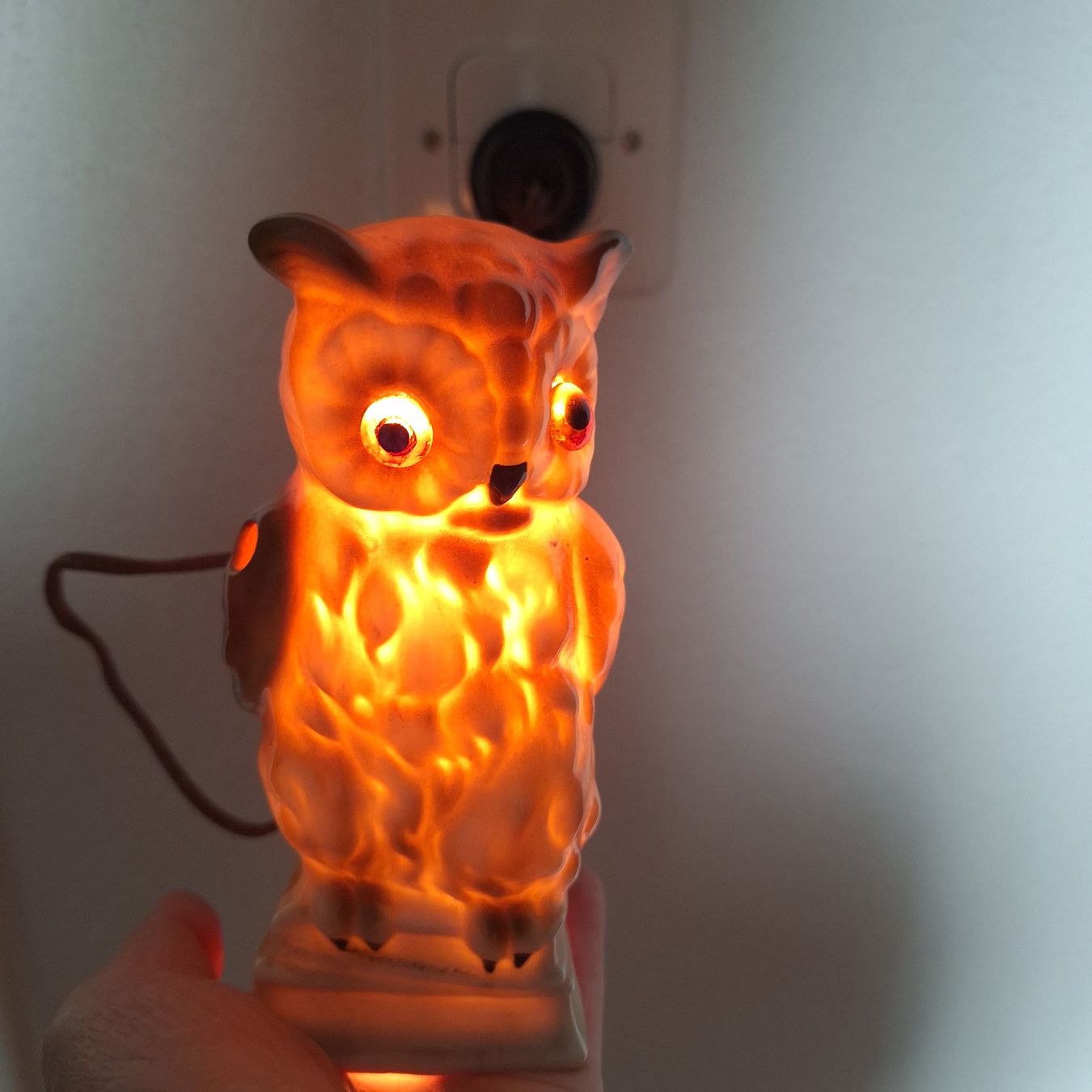 Lampade: Vintage Lampe, Eule, Uhu, Rauchverzehrer – Difettoso da Winterthur venduto da ric_rl7n 1
