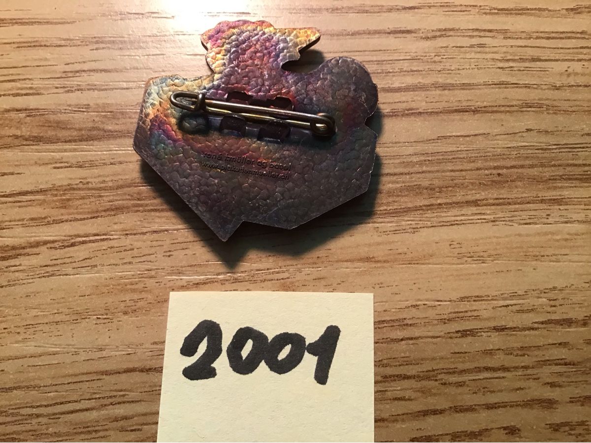 Basler Placchette & Badge: Baslerfasnachtsplaketten 2001 – Usato da Arlesheim venduto da printz01 1