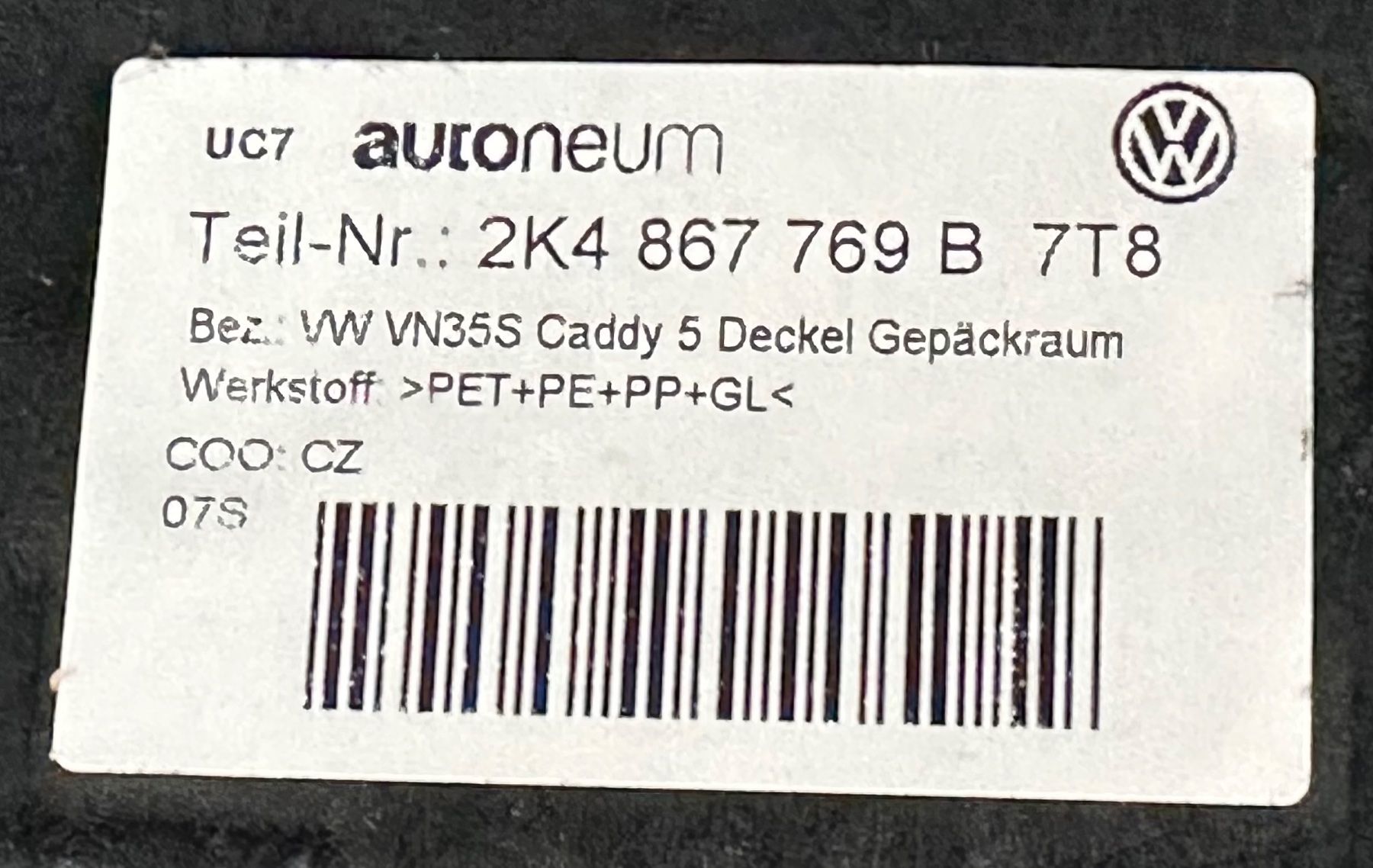 VW Alle Autoersatzteile: Cache-bagage VW Caddy Maxi v5 – Neu (gemäss Beschreibung) aus Thônex von sui_001 2