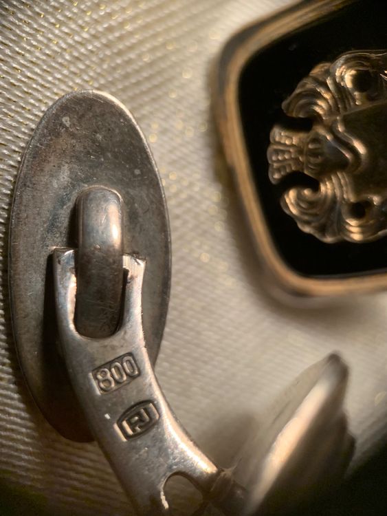 Manschettenknöpfe Antik 835er Silber Art Deco ca. 1930