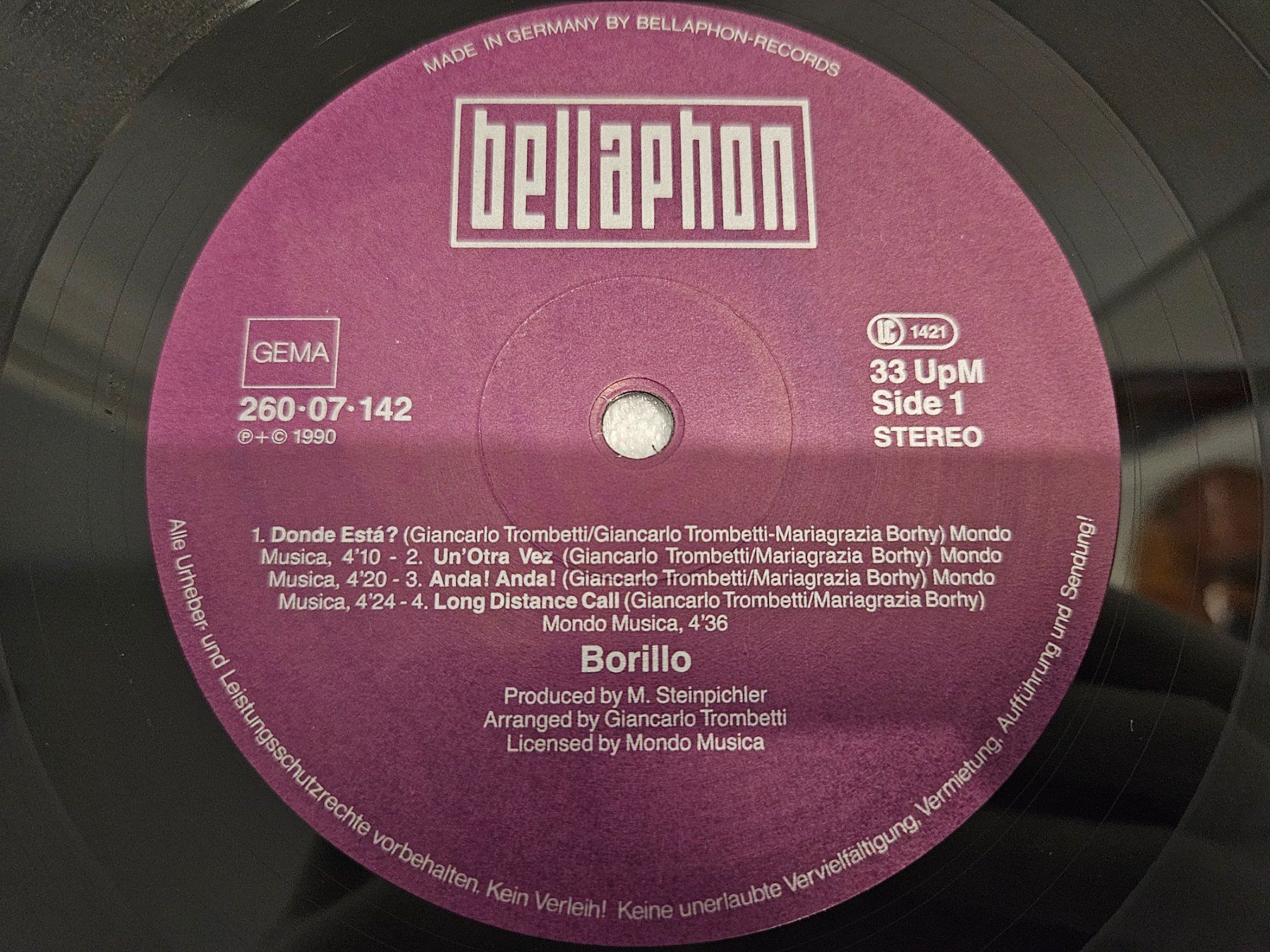 Dischi in vinile: Borillo – Borillo (LP, Disco, Latin) – Usato da Uster venduto da Vinyl-Leidenschaft 5