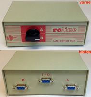 roline Modem Switch serial RS-232 RS232 DB9 1PC-zu-2Modem