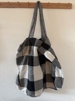 Stofftasche Retro, hübsche Badtasche, kariert
