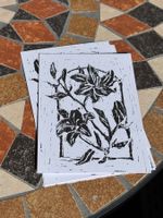 Hand-printed Lino Print: Original