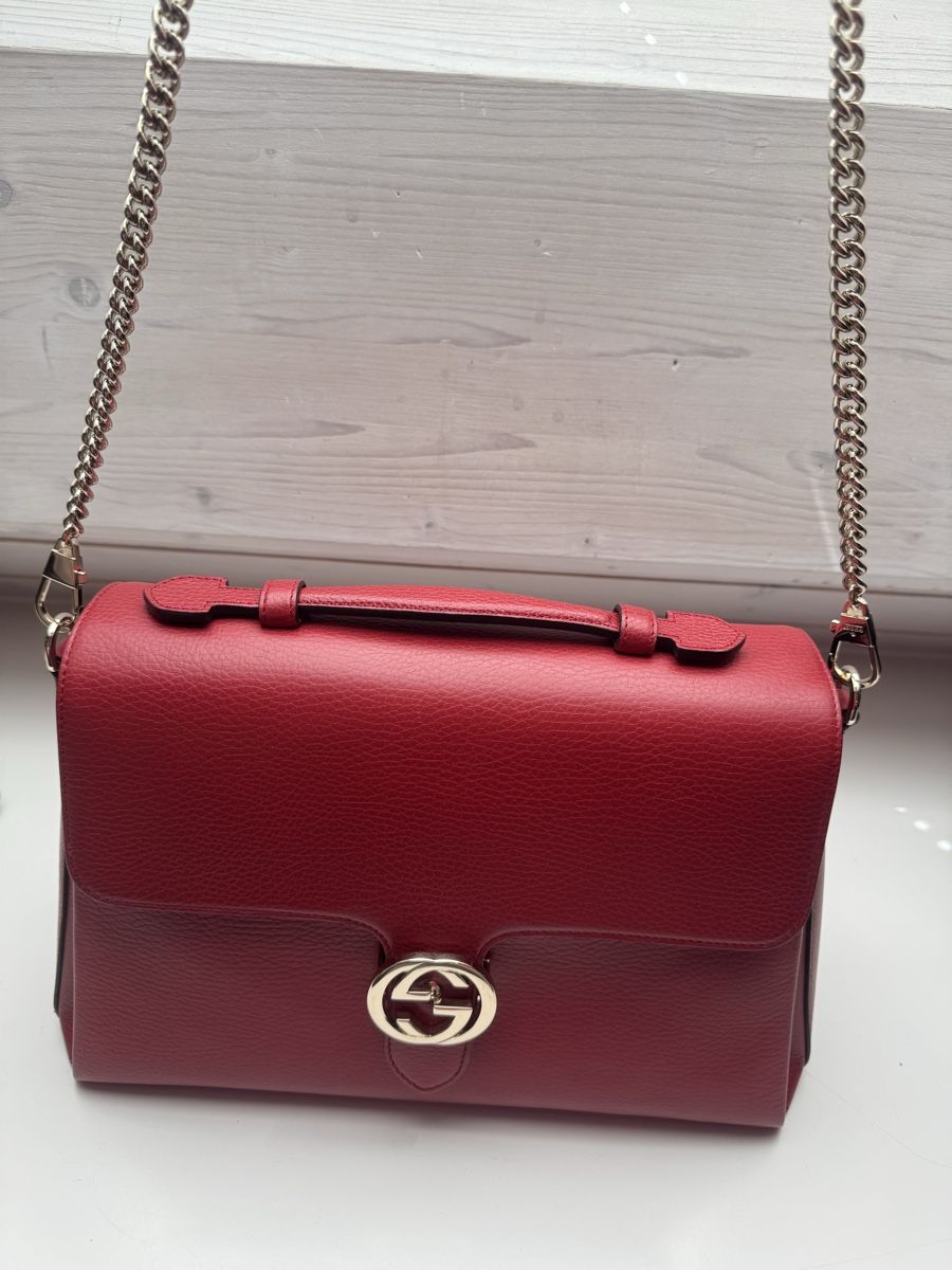 Gucci Borse da donna: Gucci Interlocking Red Leather Medium Bag Good Condition – Nuovo (secondo la descrizione) da Hurden venduto da rac_wyf8 2