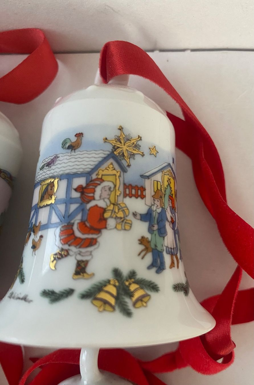 Hutschenreuther Campanacci mucche: 5 Weihnachtsglocken Hutschenreuther – Usato da Oftringen venduto da Wiggiwave 3