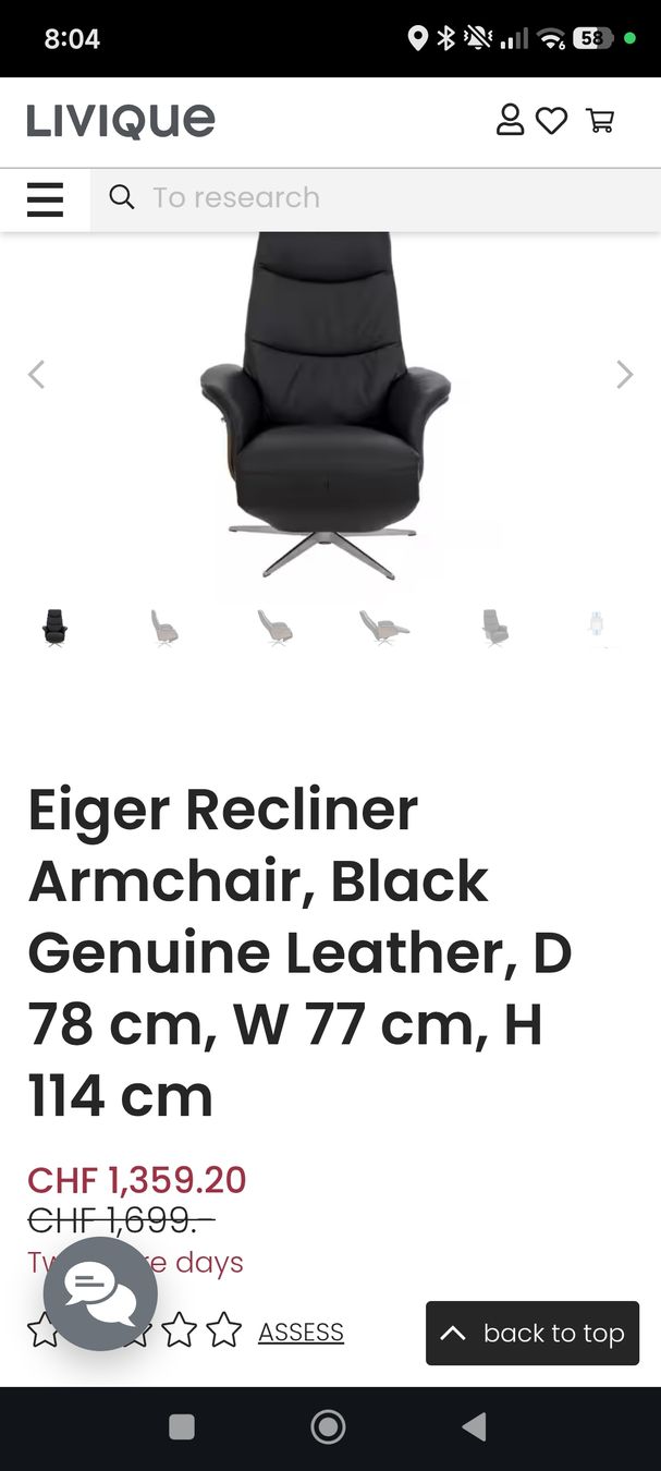Livique Poltrone: Relaxsessel Leder – Nuovo (secondo la descrizione) da schafisheim venduto da murugg