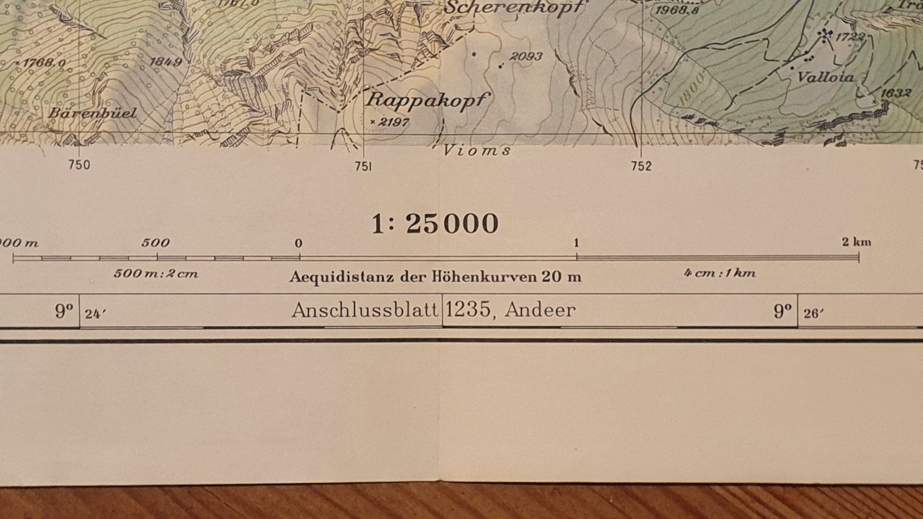 Landkarten & Atlanten: Landeskarte der Schweiz: THUSIS – Gebraucht aus Zürich von Vesco01 3