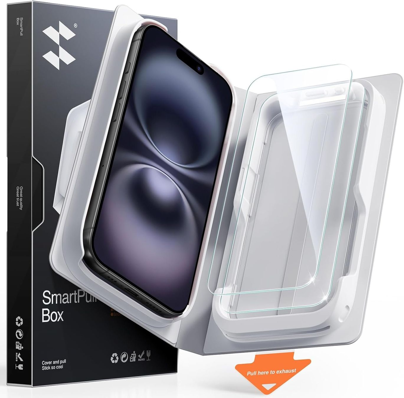 Cover & Protezioni schermo: 2 Pack CrystaShield Klarheit iPhone 16 Panzerglas 9H Face – Nuovo e nell'imballaggio originale da Hundwil venduto da Equiply