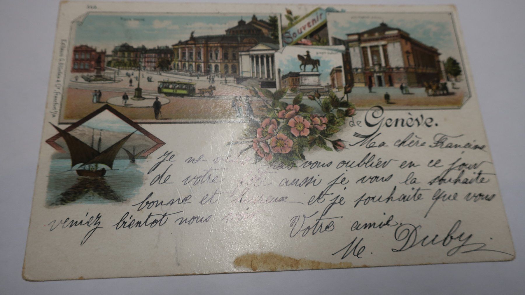 Ansichtskarten: Souvenir de Genève – Gebraucht aus Cormoret von Pascalll2001 3
