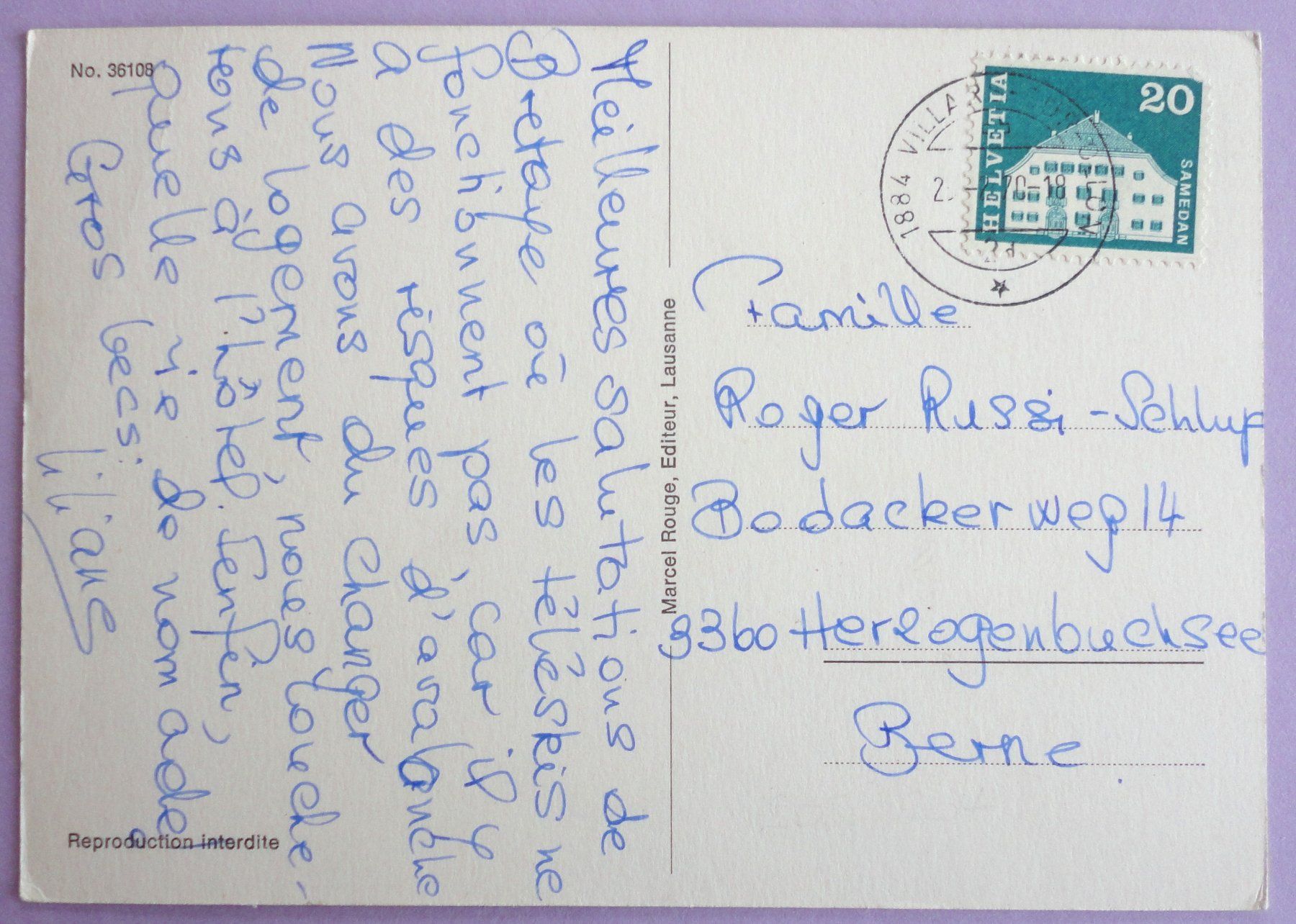 Cartes postales: Bretaye 1850 m – Défectueux à Fétigny par Billy2miny 1