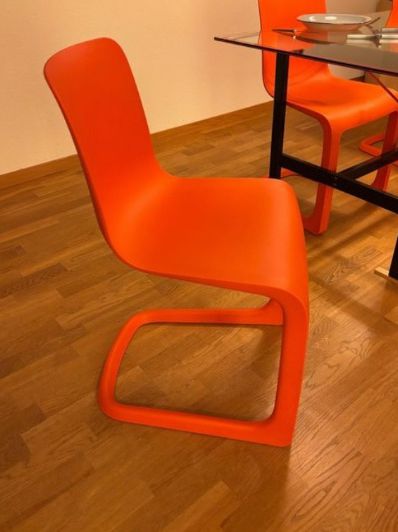 Vitra Sedie: Vitra EVO-C Jasper Morrison 2020 Design Stuhl, orange, – Nuovo (secondo la descrizione) da Weissbad venduto da FlickflauderY 1