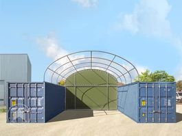 Rückwand für Container Überdachung 10m Breite, PRIMEtex 2300