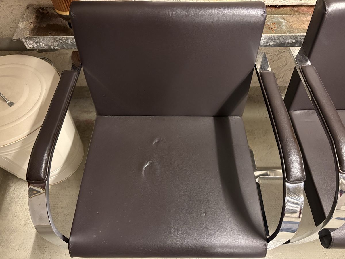 Stühle: Chaises vintage cuir brun & chrome – Gebraucht aus Basel von Colinecolune 2
