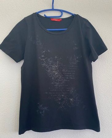 T-Shirt schwarz Damen Grösse L mit Aufdruck guter Zustand