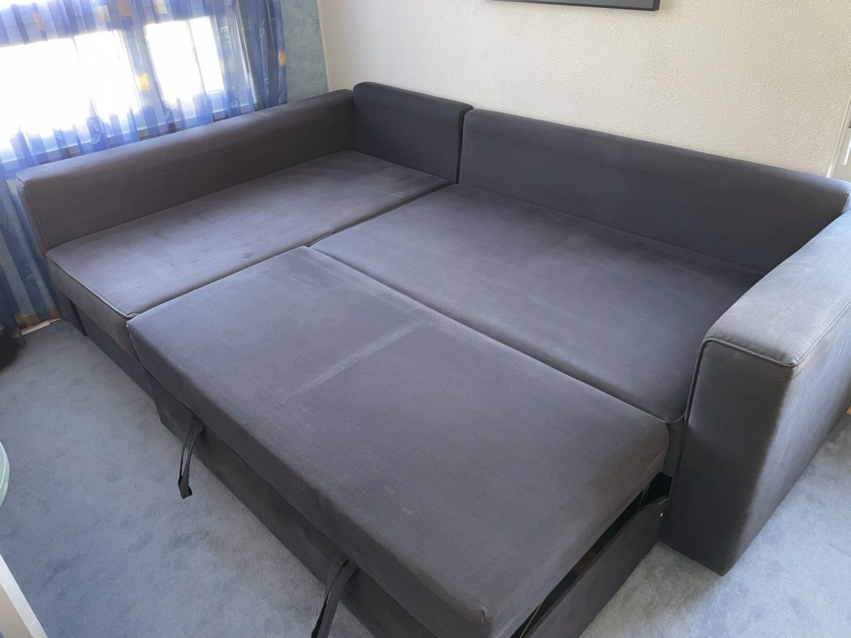 Ikea Divani: Graues Ecksofa mit Bettfunktion und Stauraum, Ikea Manstad – Usato da Küsnacht ZH venduto da Asailor 5