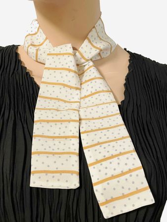 Twilly kleiner Schal 100%Seide Silvia-K eierschale mit beige