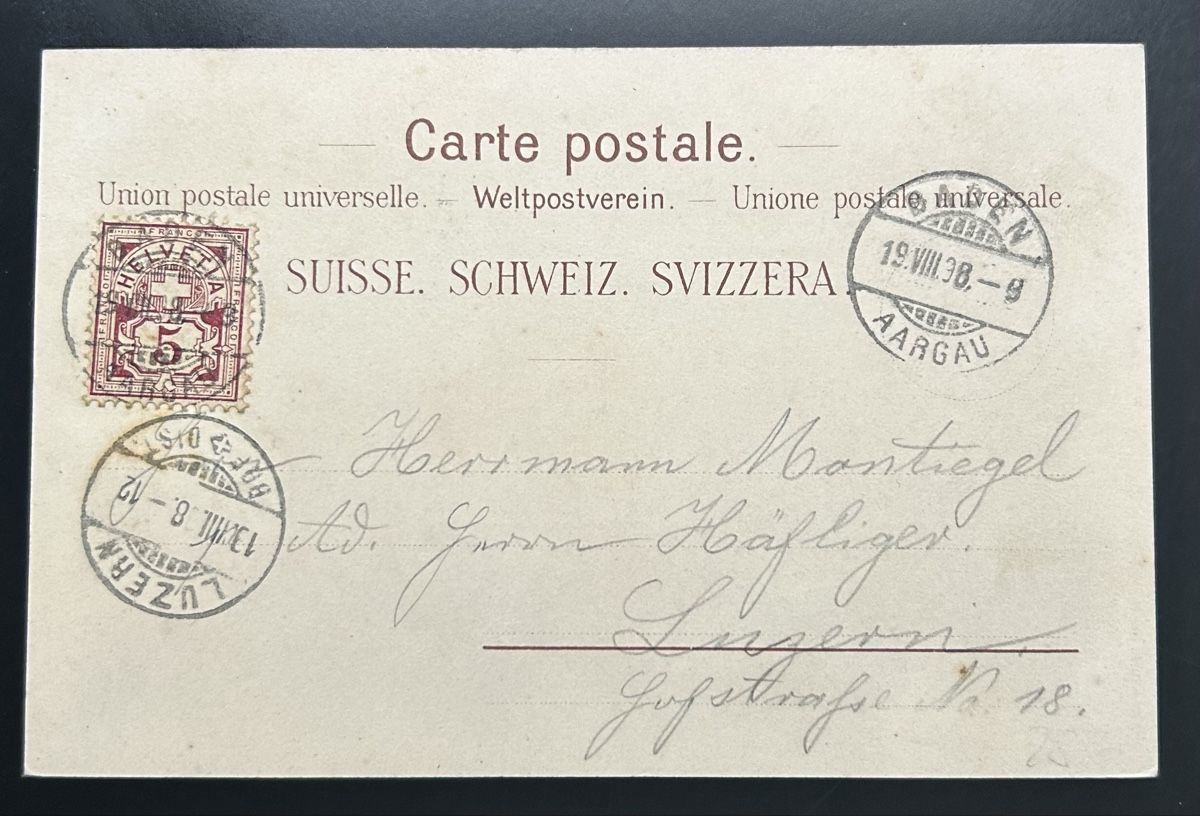 Ansichtskarten: Gruss aus Baden Litho  – Gebraucht aus Horw von Tellbub 1