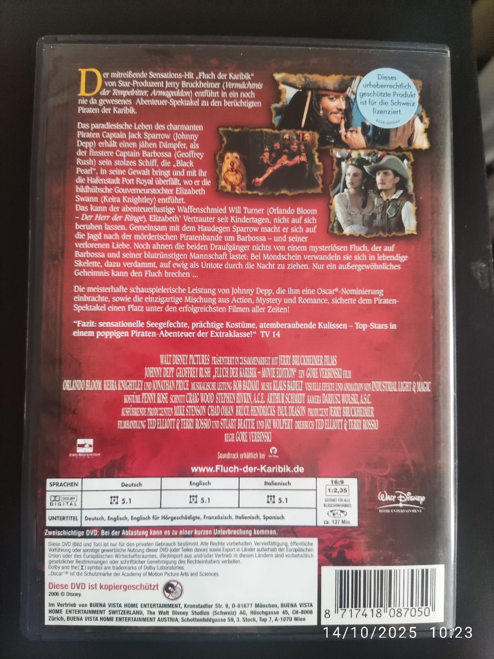 Tous les DVDs: Fluch der Karibik – D'occasion à Basel par Alacant 1