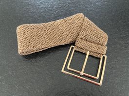 Stoffgürtel Gr. S/M, 85/90 Hellbraun/Camel