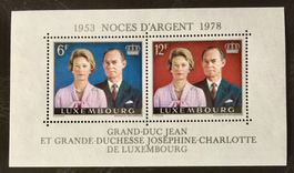 BRIEFMARKEN  Luxemburg Silberhochzeit UNGESTEMPELT 1978