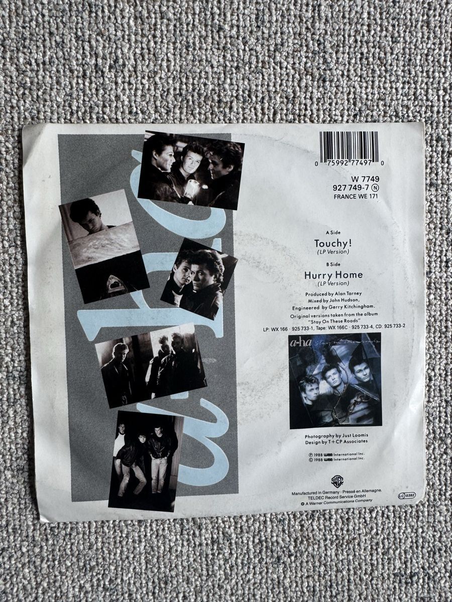 Dischi in vinile: a-ha - Touchy - 7" Single - 1988 – Usato da Rorbas venduto da BlackstarRecords 1