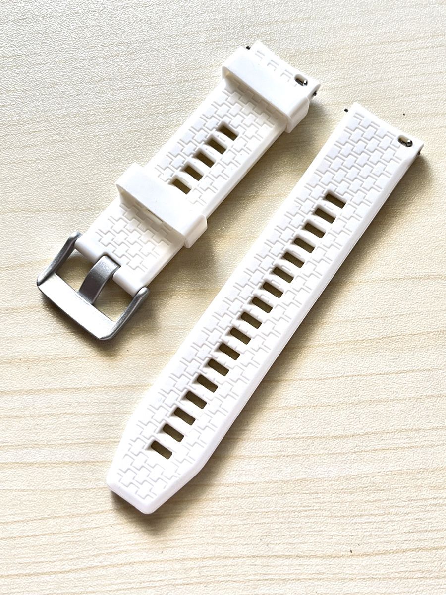 Orologi: Uhrenarmband Silikon weiss 22 mm – Usato da Grenchen venduto da chththl 2