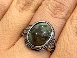 100 % echter versteinerter Holz-Ring – Edelsteinring