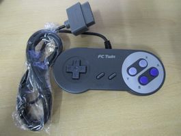 Super Nintendo Controller schwarz - SNES Pad Joypad Neu