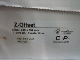400 Z-Offset Couverts mit Fenster