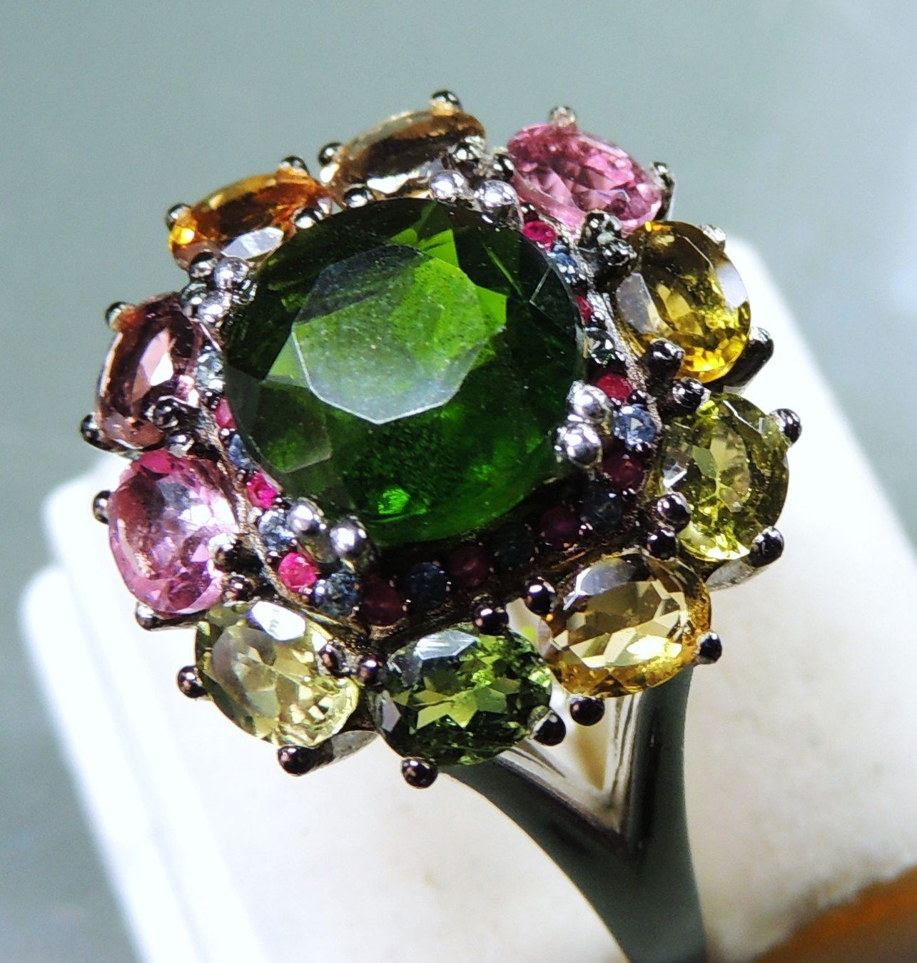 Anelli: Turmalin Silber 925 Fingerring – Nuovo e nell'imballaggio originale da Waldenburg venduto da schaller707 1