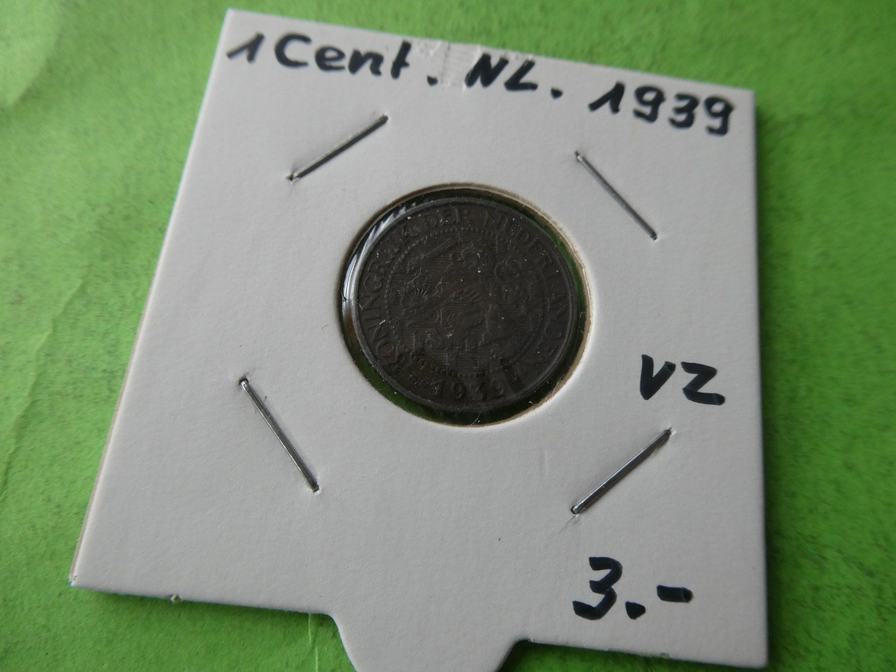 Alle Münzen: Niederlande 1939, 1 Cent – Gebraucht aus Hinterforst von Rohusri
