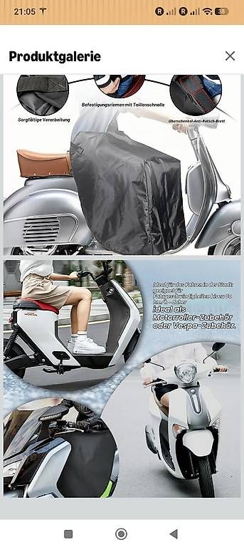 Biancheria da letto: Universal Thermo Beinschutz Roller / Vespa – Usato da Wasterkingen venduto da Flohmarkt-24
